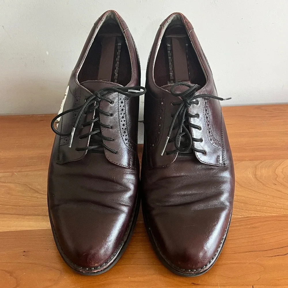 Rockport DressSports Mens 9M‎ Burgundy Leather Oxford Derby Shoes Vibram M2317